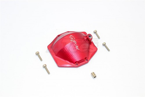 GPM Racing Axial SMT10™ Grave Digger Monster Jam Truck Aluminium Front/Rear Cover For Original Axle Housing - 1Pc Set Red