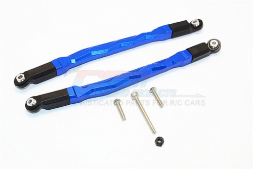 GPM Racing Axial SMT10™ Grave Digger Monster Jam Truck Aluminium Front/Rear Upper Chassis Link Parts - 1Pr Set (For Yeti Smt10 Monster Jam Ax90055 Ax90057) Blue