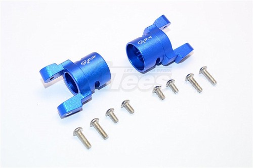 GPM Racing Axial SMT10™ Grave Digger Monster Jam Truck Aluminium Front C Hub - 1Pr Set Blue