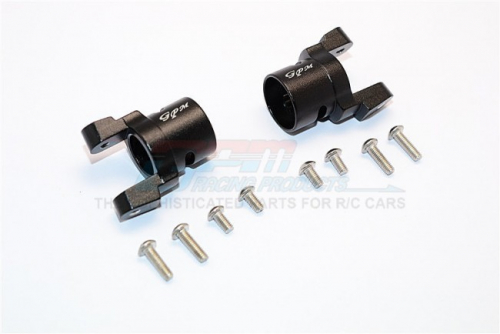 GPM Racing Axial SMT10™ Grave Digger Monster Jam Truck Aluminium Front C Hub - 1Pr Set Black