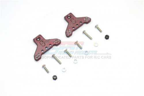 GPM Racing Axial SMT10™ Grave Digger Monster Jam Truck Aluminium Front/Rear Adjustable Shock Mount - 1Pr Set BR