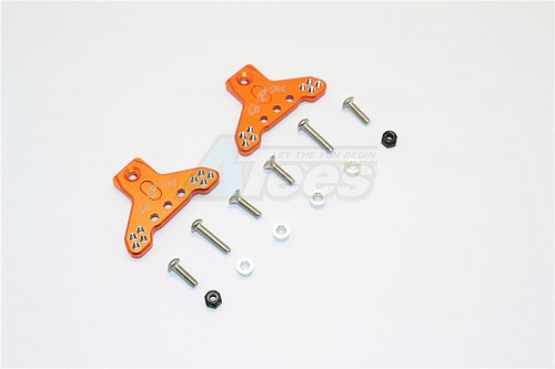 GPM Racing Axial SMT10™ Grave Digger Monster Jam Truck Aluminium Front/Rear Adjustable Shock Mount - 1Pr Set Orange