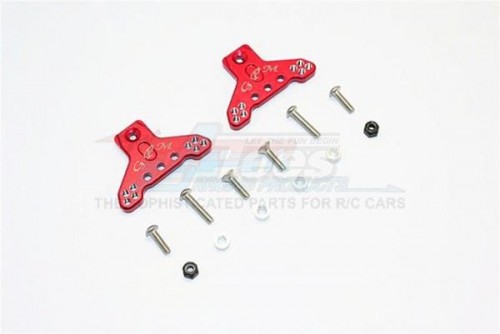 GPM Racing Axial SMT10™ Grave Digger Monster Jam Truck Aluminium Front/Rear Adjustable Shock Mount - 1Pr Set Red