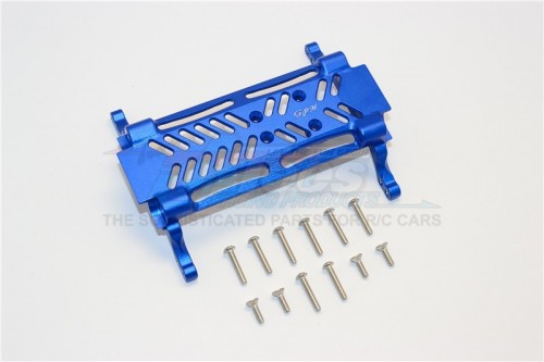 GPM Racing Axial SMT10™ Grave Digger Monster Jam Truck Aluminium Gear Box Bottom Mount - 1Pc Set Blue