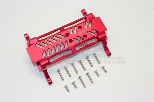 GPM Racing Axial SMT10™ Grave Digger Monster Jam Truck Aluminium Gear Box Bottom Mount - 1Pc Set Red