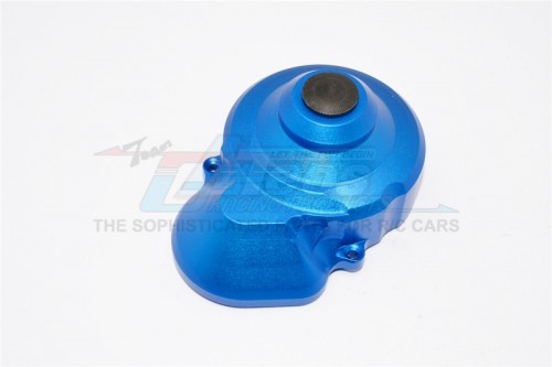 GPM Racing Axial SMT10™ Grave Digger Monster Jam Truck Aluminium Transmission Spur Gear Case Cover - 1Pc Set (For Scx10 Wraith Smt10 Monster Jam Ax90055) Blue