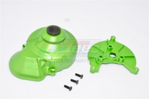 GPM Racing Axial SMT10™ Grave Digger Monster Jam Truck Aluminium Transmission Spur Gear Case -2Pcs Set (For Scx10 Wraith Smt10 Monster Jam Ax90055) Green