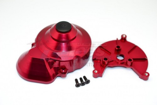 GPM Racing Axial SMT10™ Grave Digger Monster Jam Truck Aluminium Transmission Spur Gear Case -2Pcs Set (For Scx10 Wraith Smt10 Monster Jam Ax90055) Red