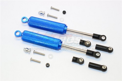 GPM Racing Axial SMT10™ Grave Digger Monster Jam Truck Aluminium Front/Rear Internal Shocks ( 3 Length Adjustable Design ) - 1Pr Set (For Smt10 Monster Jam Ax90055 Ax90057) Blue