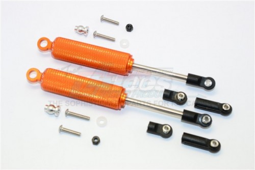 GPM Racing Axial SMT10™ Grave Digger Monster Jam Truck Aluminium Front/Rear Internal Shocks ( 3 Length Adjustable Design ) - 1Pr Set (For Smt10 Monster Jam Ax90055 Ax90057) Orange