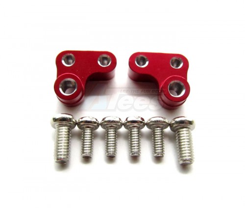 GPM Racing Team Losi Mini LST Aluminum Servo Mount With Screws - 1 Pair Set Red