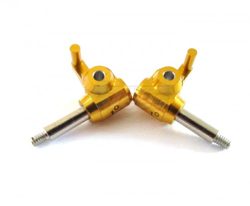GPM Racing Kyosho Mini-Z Monster Aluminum Front Knuckle Arm Set (1 Degree Caster) 1 Pair Gold