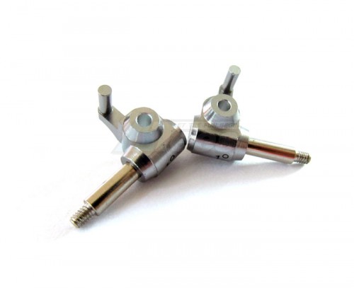 GPM Racing Kyosho Mini-Z Monster Aluminum Front Knuckle Arm Set (1 Degree Caster) 1 Pair Gun Metal