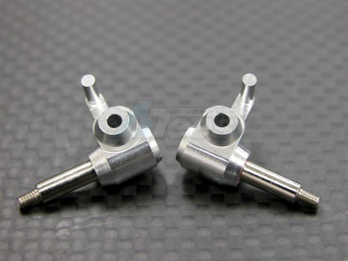 GPM Racing Kyosho Mini-Z Monster Aluminum Front Knuckle Arm Set (1 Degree Caster) 1 Pair Silver