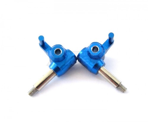 GPM Racing Kyosho Mini-Z Monster Aluminum Front Knuckle Arm Set (2 Degree Caster) 1 Pair Blue
