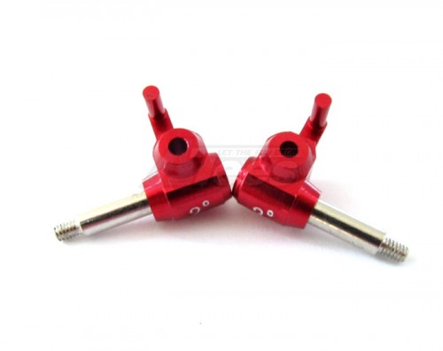 GPM Racing Kyosho Mini-Z Monster Aluminum Front Knuckle Arm Set (2 Degree Caster) 1 Pair Red