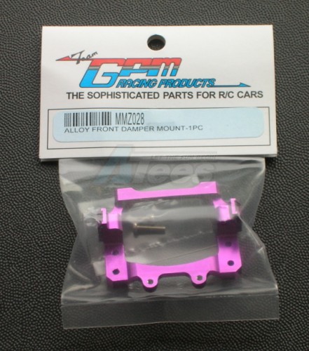 GPM Racing Kyosho Mini-Z Monster Aluminum Front Damper Mount - 1 pc Purple
