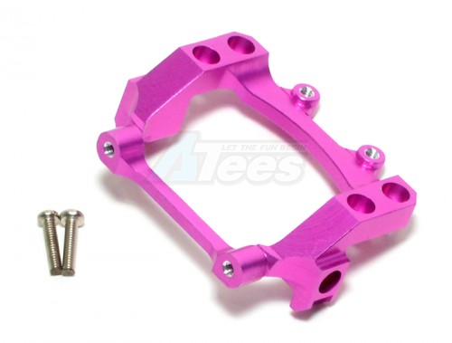 GPM Racing Kyosho Mini-Z Monster Aluminum Front Damper Mount With Screws - 1 Pc Set Pink