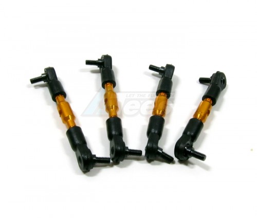 GPM Racing Kyosho Mini-Z Monster Aluminum Completed Tie Rod Set - 2prs Set Gold