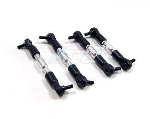 GPM Racing Kyosho Mini-Z Monster Aluminum Completed Tie Rod Set - 2prs Set Silver