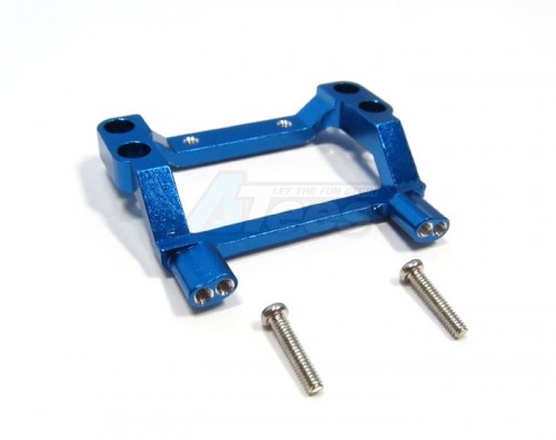 GPM Racing Kyosho Mini-Z Overland Aluminum Front Damper Mount With Screws - 1 Piece Set (long Design) Blue