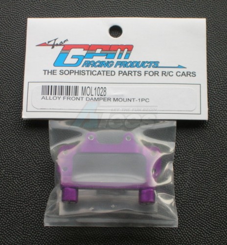GPM Racing Kyosho Mini-Z Overland Aluminum Front Damper Mount - 1 pc Purple
