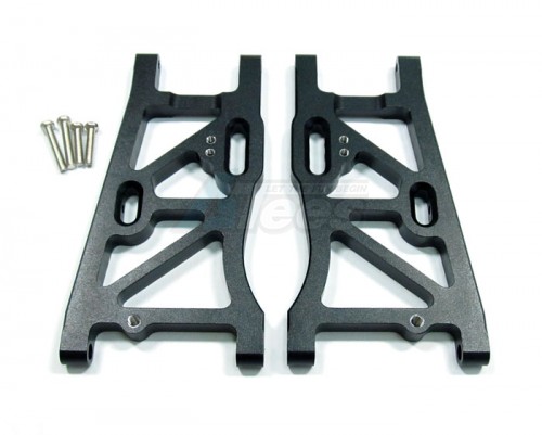 GPM Racing Kyosho Inferno MP7.5 Aluminum Rear Lower Arm with Screws 1 Pair Set Black