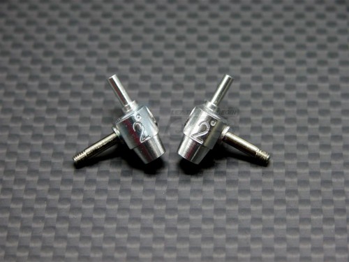 GPM Racing Kyosho Mini-Z MR-02 Aluminum Front Knuckle Arm Set (2 Degree Caster)- 1 Pair Silver