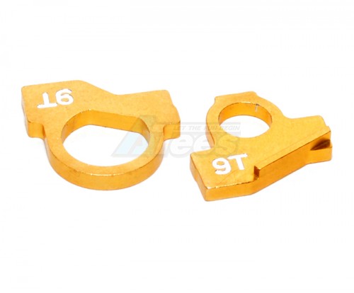 GPM Racing Kyosho Mini-Z MR-02 Aluminum Motor Gear Plate For 9 Teeth - 2 Pieces Champaign