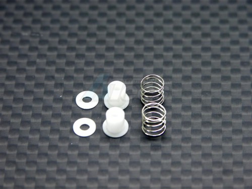 GPM Racing Kyosho Mini-Z MR-02 Front 0.3mm Coil Spring (4.7mm) With Washers & Collars- 1pr Set Silver
