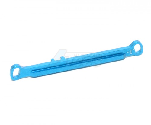 GPM Racing Kyosho Mini-Z MR-02 Aluminum Steering Plate (-1 Degree Toe-out) - 1 Piece Blue