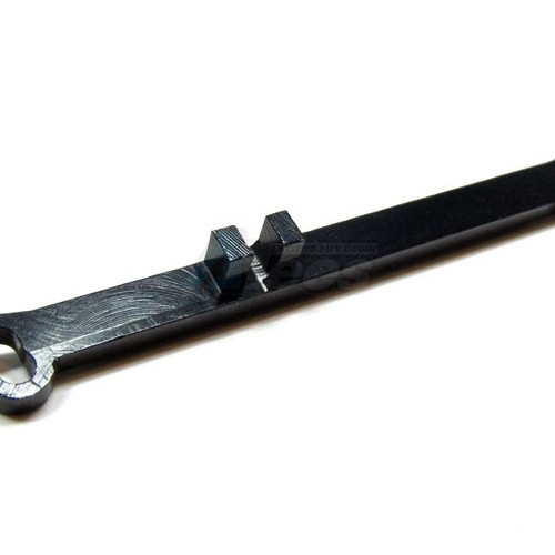GPM Racing Kyosho Mini-Z MR-02 Aluminum Steering Plate (-1 Degree Toe-out) - 1 Piece Black