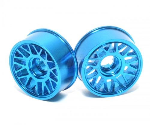 GPM Racing Kyosho Mini-Z MR-02 Aluminum Front Sinkage BBS Rims (10 Spokes) - 1 Pair Blue