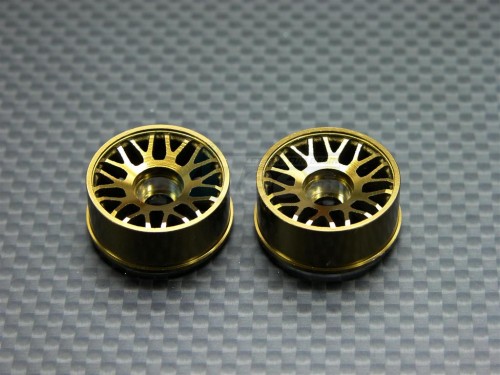 GPM Racing Kyosho Mini-Z MR-02 Aluminum Front Sinkage BBS Rims (10 Spokes) - 1pr Gold