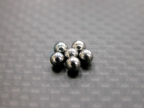 GPM Racing Kyosho Mini-Z MR-02 Steel Ball For 1/8 Differential Washer - 6pcs Silver