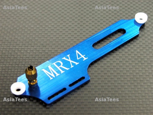 GPM Racing Anderson Racing MRX4 Aluminum Battery Holder With Antenna Mount & Delrin Collars - 1 Piece Set Blue