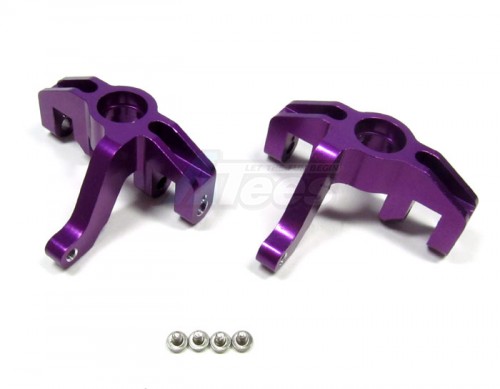 GPM Racing HPI Savage XS Flux Aluminum Front Knuckle Arm - 1 Pair Set Purple