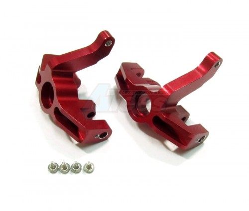 GPM Racing HPI Savage XS Flux Aluminum Front Knuckle Arm - 1 Pair Set Red