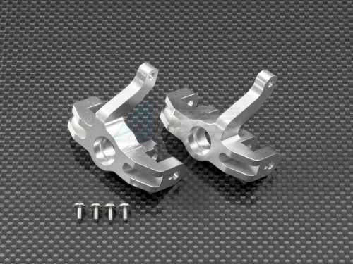 GPM Racing HPI Savage XS Flux Aluminum Front Knuckle Arm - 1 Pair Set Silver