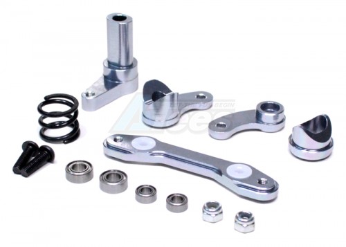GPM Racing HPI Savage XS Flux Aluminum Steering Assembly With Bearing - 1 Set Gun Metal