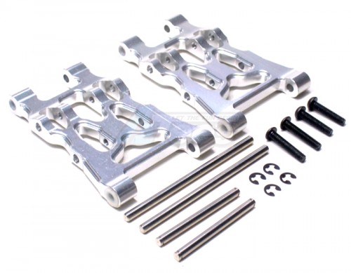 GPM Racing HPI Savage XS Flux Aluminum Front Or Rear Lower Arm -1 Pair Set Silver