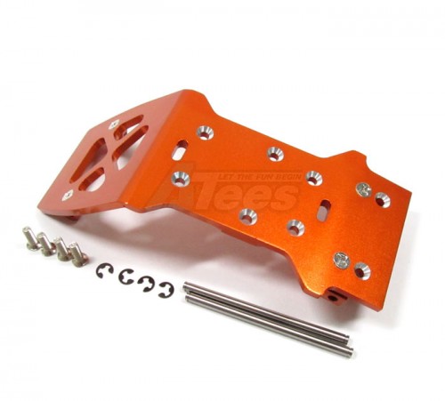 GPM Racing HPI Savage XS Flux Aluminum Rear Skid Plate Set Orange