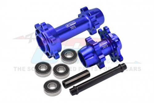 GPM Racing Team Losi Promoto-MX Aluminium 7075-T6 Front & Rear Wheel Hub Hex (Larger Inner Bearings) (FXR-LOS06000, LOS06002) Blue