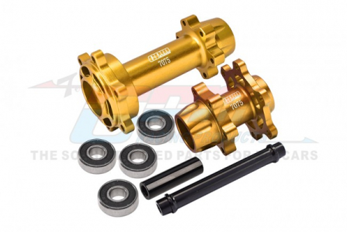 GPM Racing Team Losi Promoto-MX Aluminium 7075-T6 Front & Rear Wheel Hub Hex (Larger Inner Bearings) (FXR-LOS06000, LOS06002) Gold