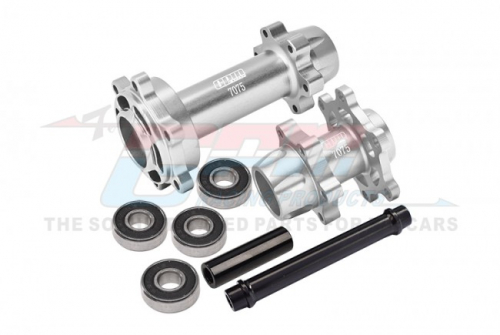 GPM Racing Team Losi Promoto-MX Aluminium 7075-T6 Front & Rear Wheel Hub Hex (Larger Inner Bearings) (FXR-LOS06000, LOS06002) Silver