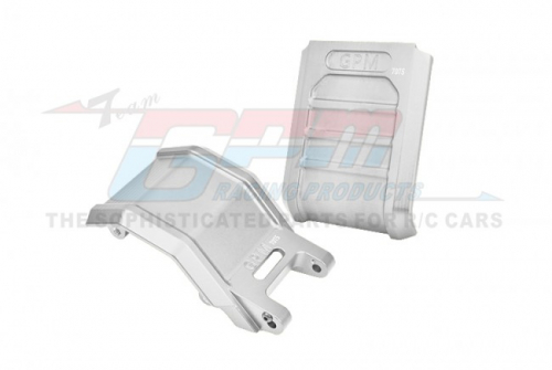 GPM Racing Team Losi Promoto-MX Aluminum 7075 Skid Plate Set Silver