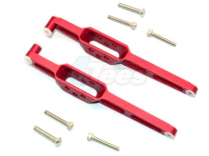 GPM Racing Axial Yeti Jr.™ Aluminium Rear Lower Chassis Link Parts - 1Pr Set Red