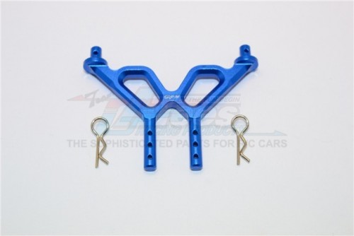 GPM Racing Axial Yeti Jr.™ Aluminum Front Body Post And Mount - 3Pc Set Blue