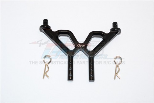 GPM Racing Axial Yeti Jr.™ Aluminum Front Body Post And Mount - 3Pc Set Black