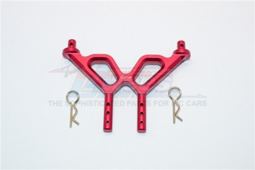 GPM Racing Axial Yeti Jr.™ Aluminum Front Body Post And Mount - 3Pc Set Red
